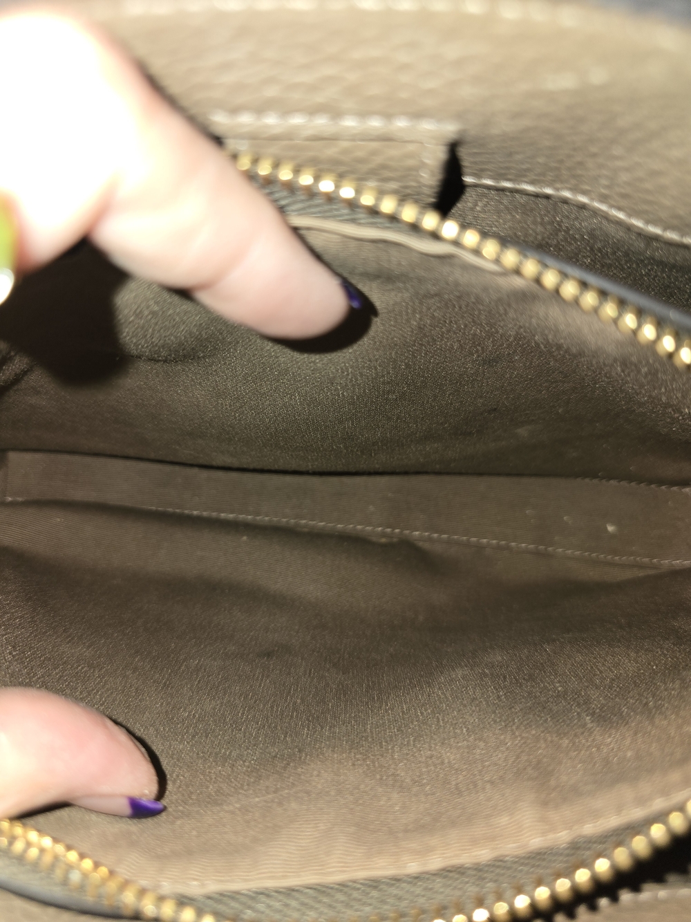 Coach Taupe Pebbled Leather Satchel with Leopard Scarf Accent - Picture 8 of 11